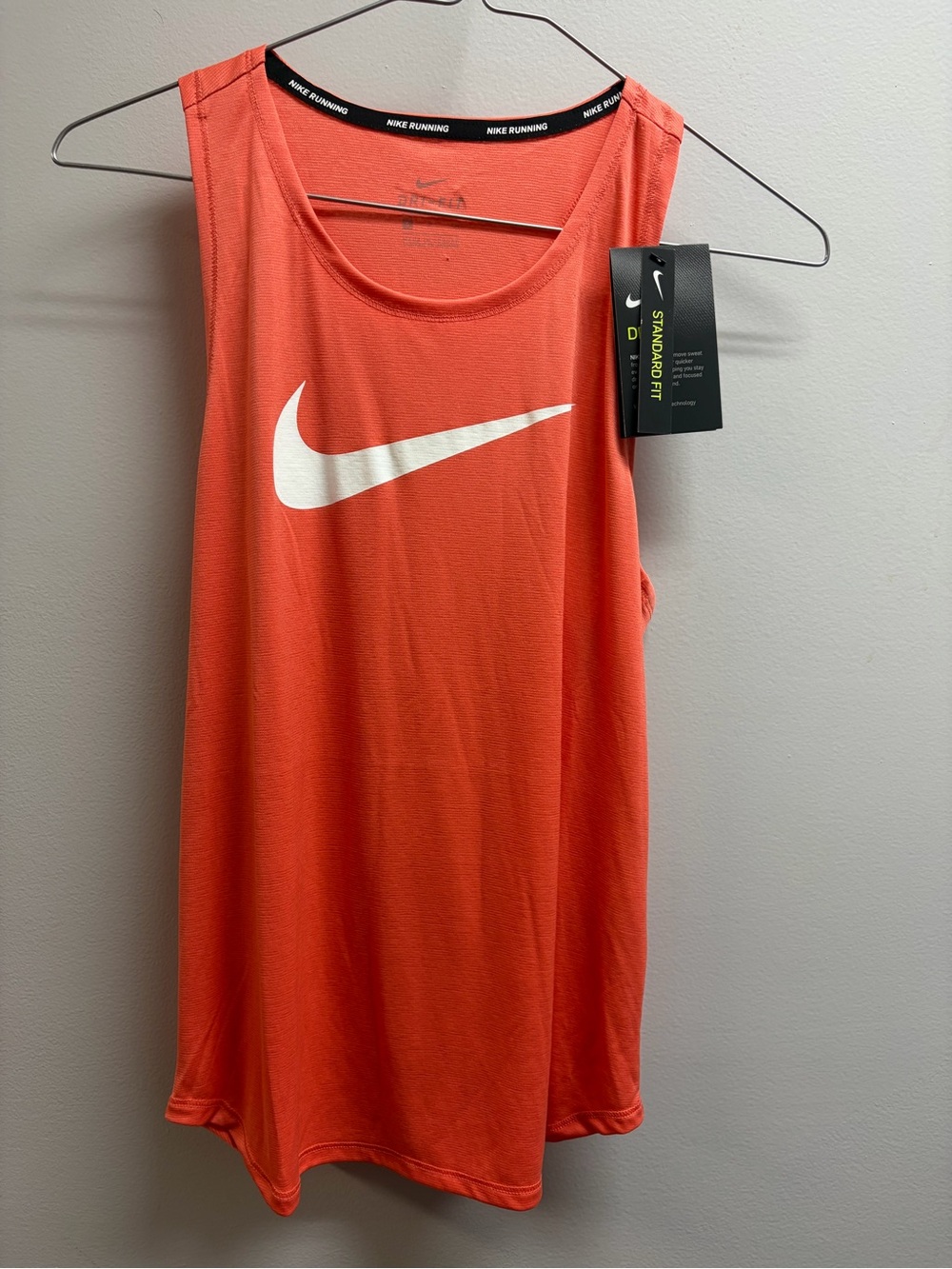 Nike Dri-Fit Racer back Top with White Swoosh Size Small NWT